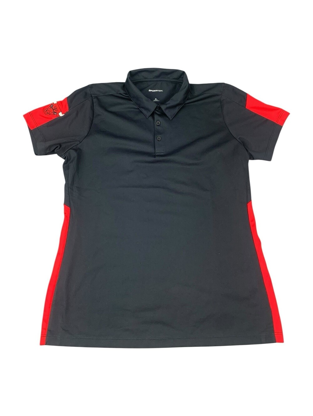 Chicago Bulls Women’s Polo Shirt, Black, Moisture Wicking, Size Medium